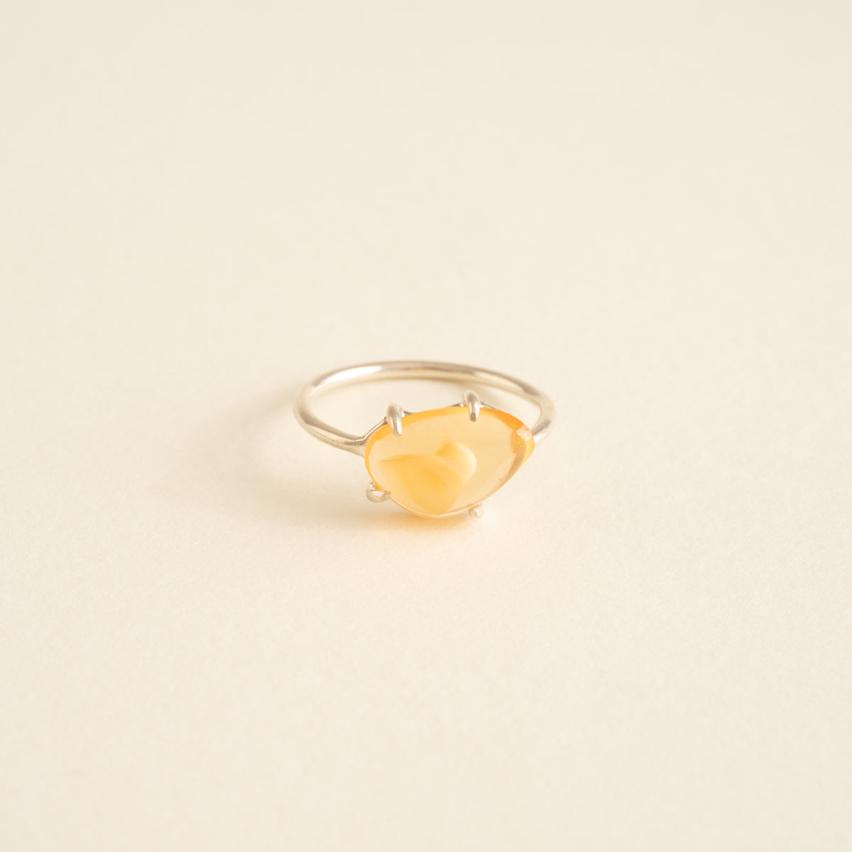 Grains Fire Opal Pinky Ring (Size 4.5)