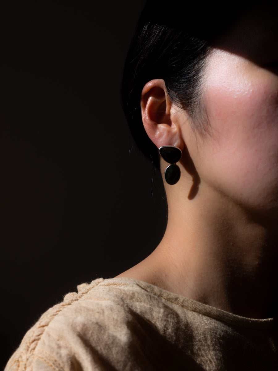 Masonry Green Opalite Earrings
