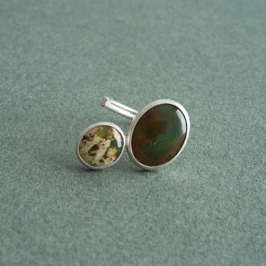 Masonry Green Opalite Open Ring