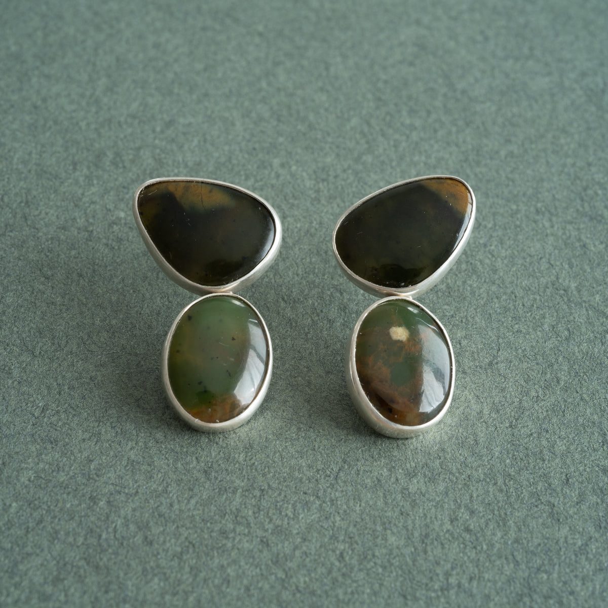 Masonry Green Opalite Earrings